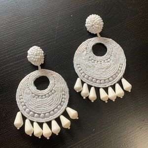 Kenneth Jay Lane, large beaded earrings